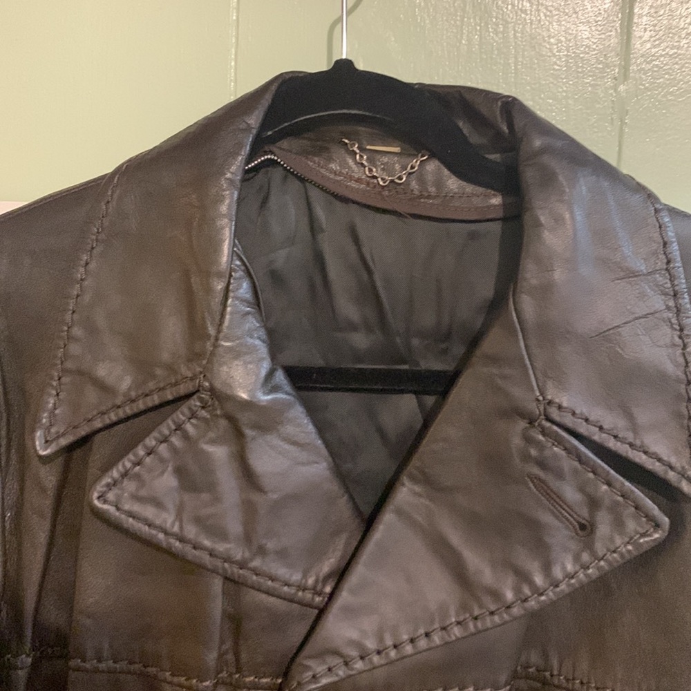 Vintage Men's Patchwork Leather Jacket - image 2